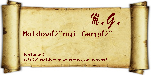 Moldoványi Gergő névjegykártya